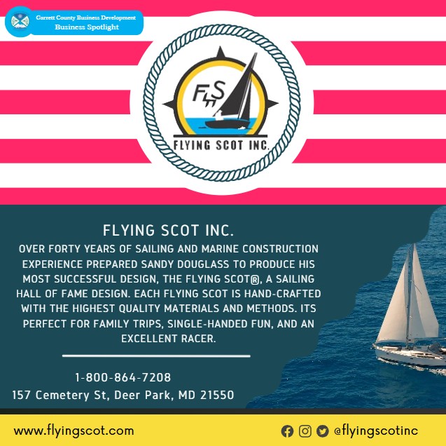 Today's Business Spotlight 📣 is on Flying Scot Inc.
Visit them at www.flyingscot.com or Flying Scot
Follow us to see more daily Garrett County Business Spotlights!
If you are interested in having your business featured contact Connor Norman at cnorman@garrettcountymd.gov. #businessdevelopment #garrettcountymd